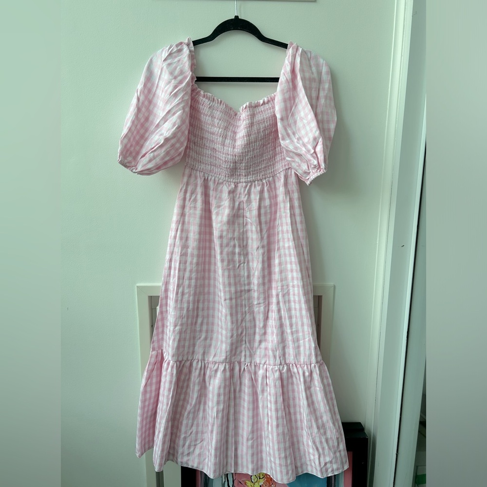 Plaid sleeper-style dress